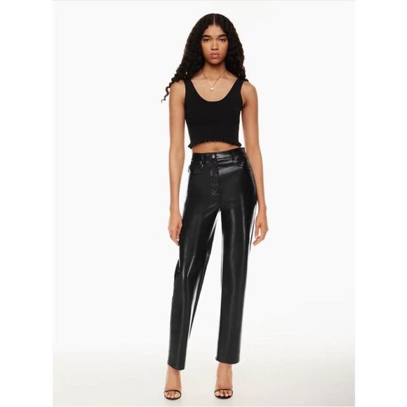 Wilfred Pants - Wilfred melina high rise straight vegan leather pants 6